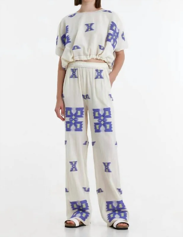 Economic Outlook Malevi Pants In Blue Lime