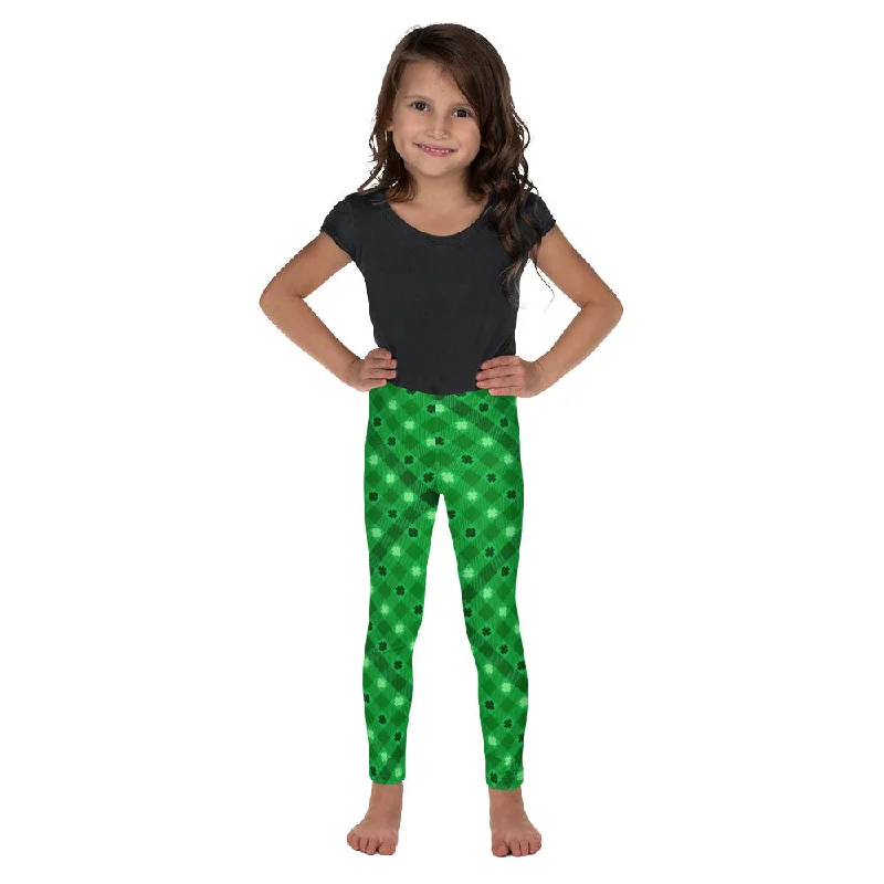 Trendy Comfort St. Patrick's Day Plaid Kid's Leggings