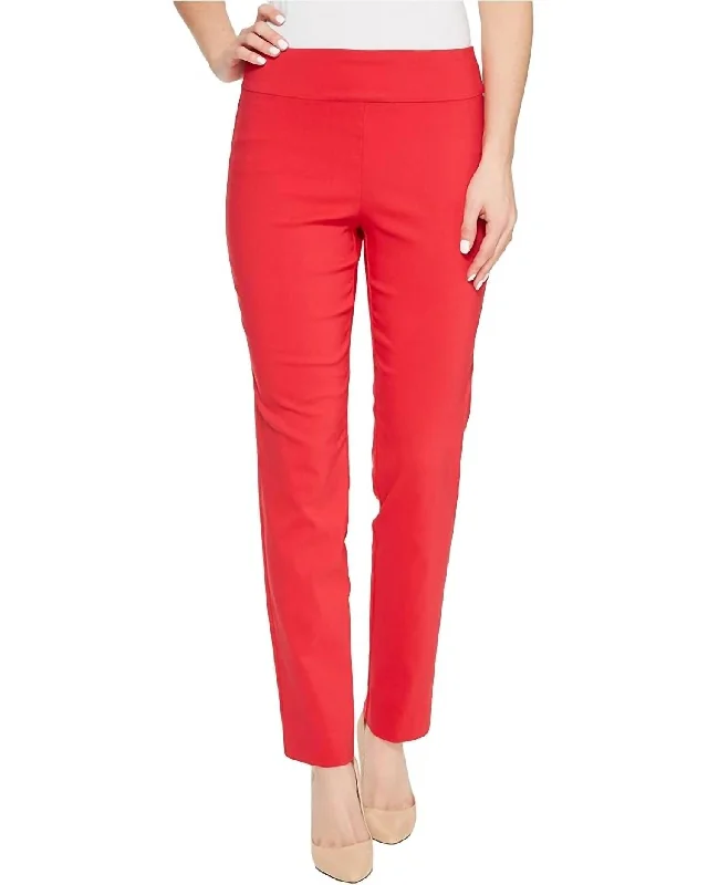 High-end Wear Straight Leg Pants In Red