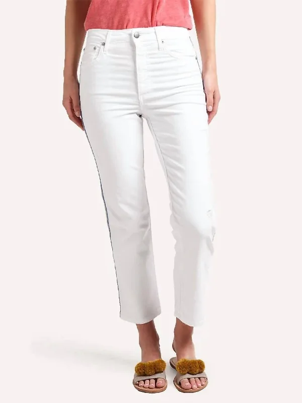 New Products High Rise Relaxed Straight Leg Jean In White