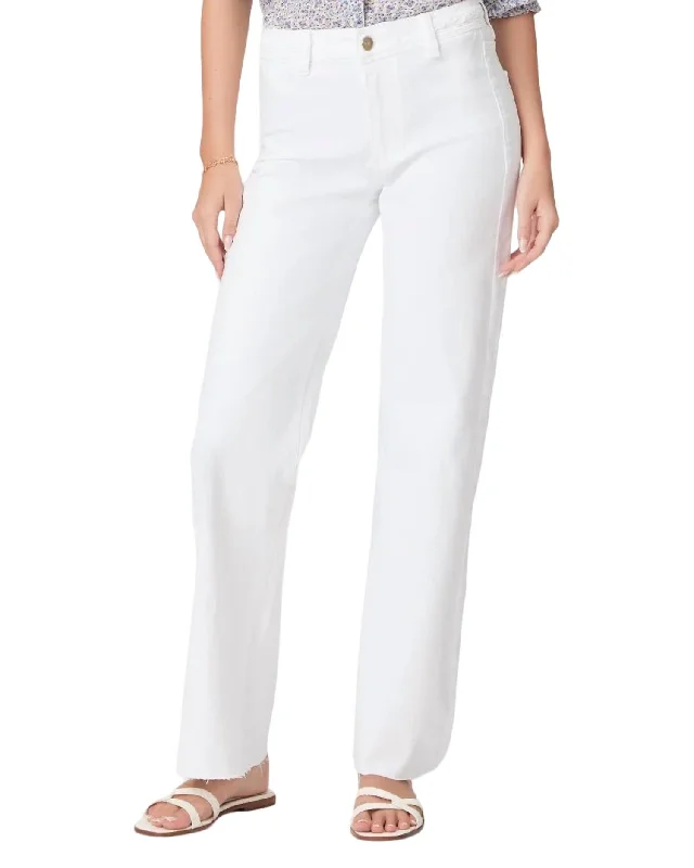 Goddess Style Leenah High Rise Braid Jeans In Crisp White