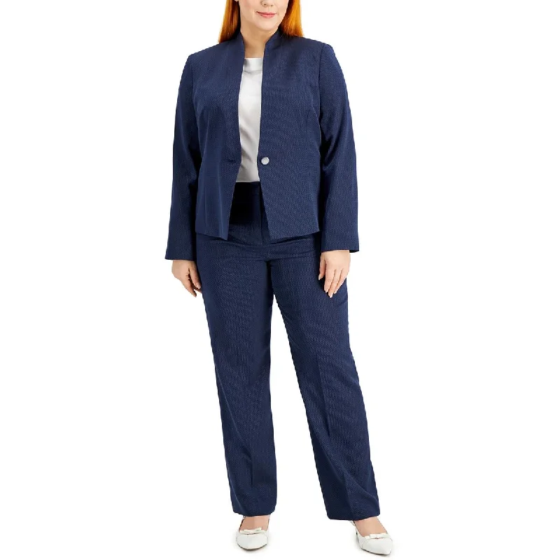 Noble Temperament Le Suit Womens Plus Pindot  Dress Pants