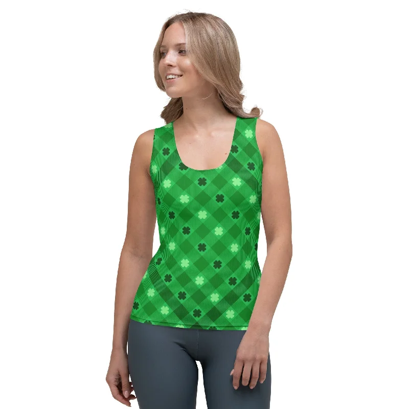 Free Design St. Patrick's Day Plaid Tank Top