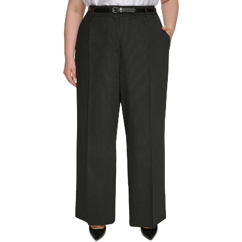 Party Wear Calvin Klein Womens Plus Pleated Business Wide Leg Pants