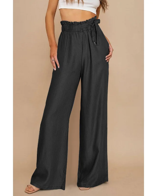 Breezy Comfort Azura Exchange Pocketed Wide Leg Tencel Jeans - 12 US