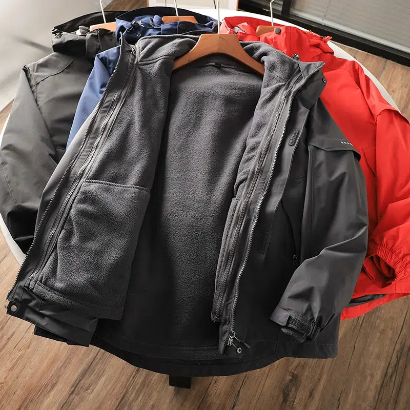 Outdoor Trend Fleece Polar Detachable Hooded Waterproof Jackets
