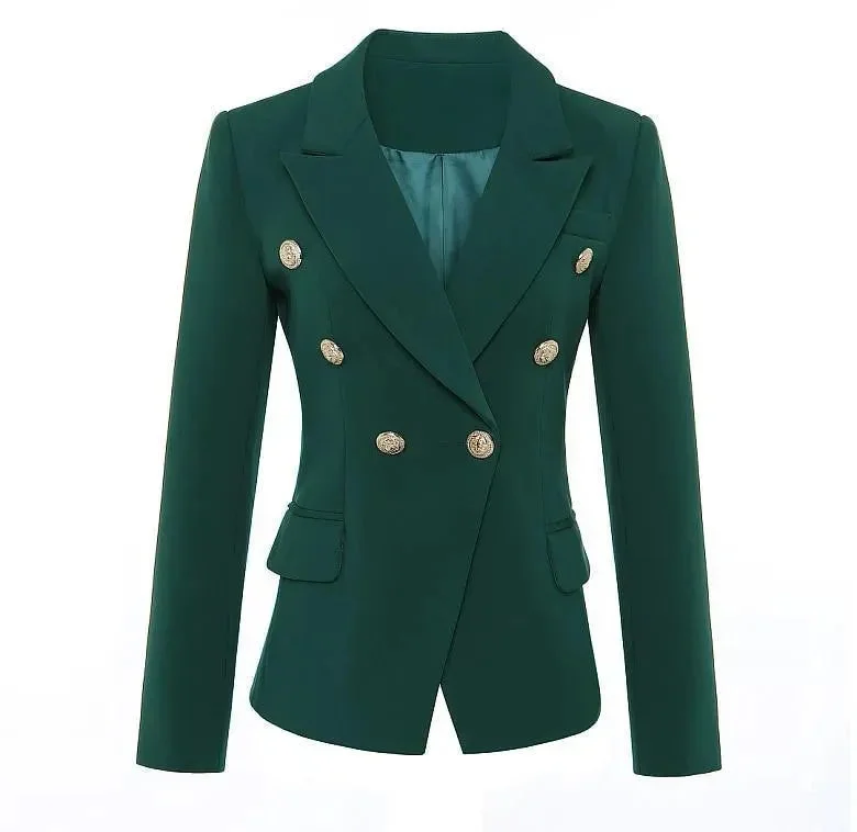 Body Design Dark Green Blazer Women - Casual - Plain-Solid
