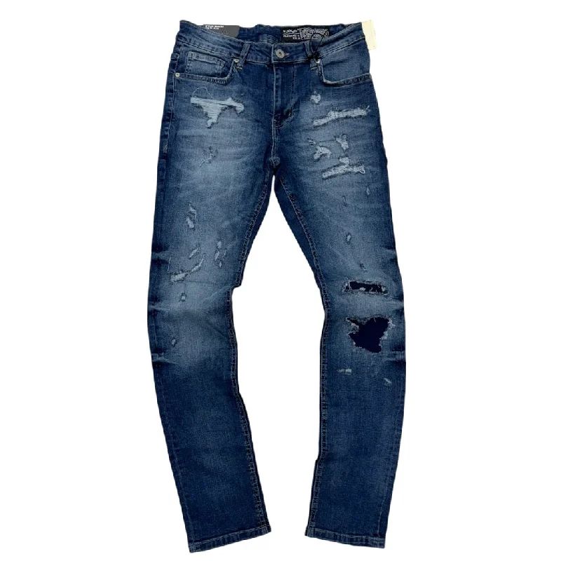 Cozy Layers Mischief Rip and repair Denim Blue  80346 J