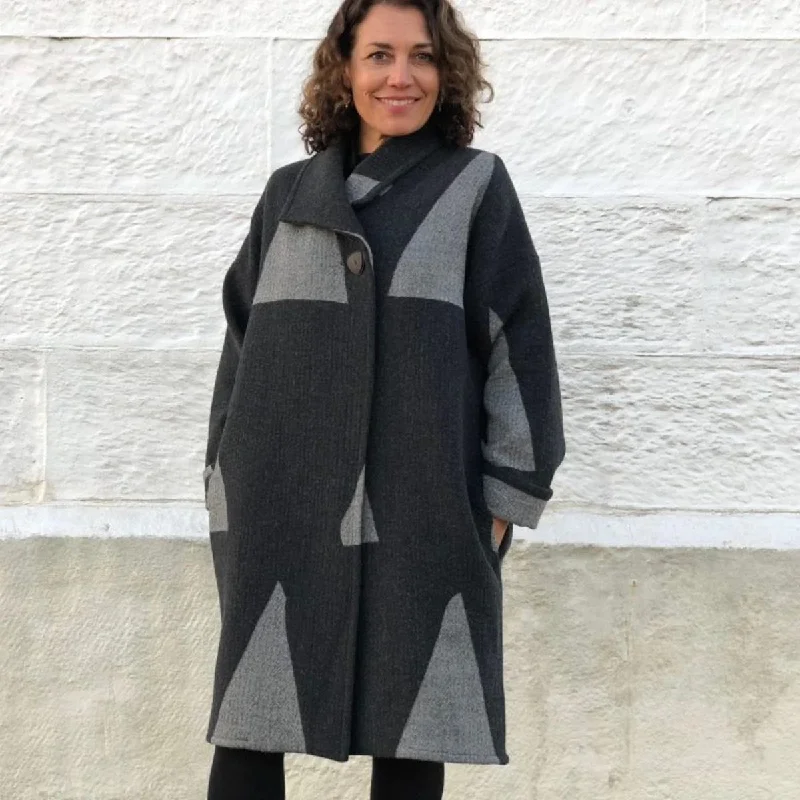 Slightly Flared Design Tessuti Fabrics Soho Coat