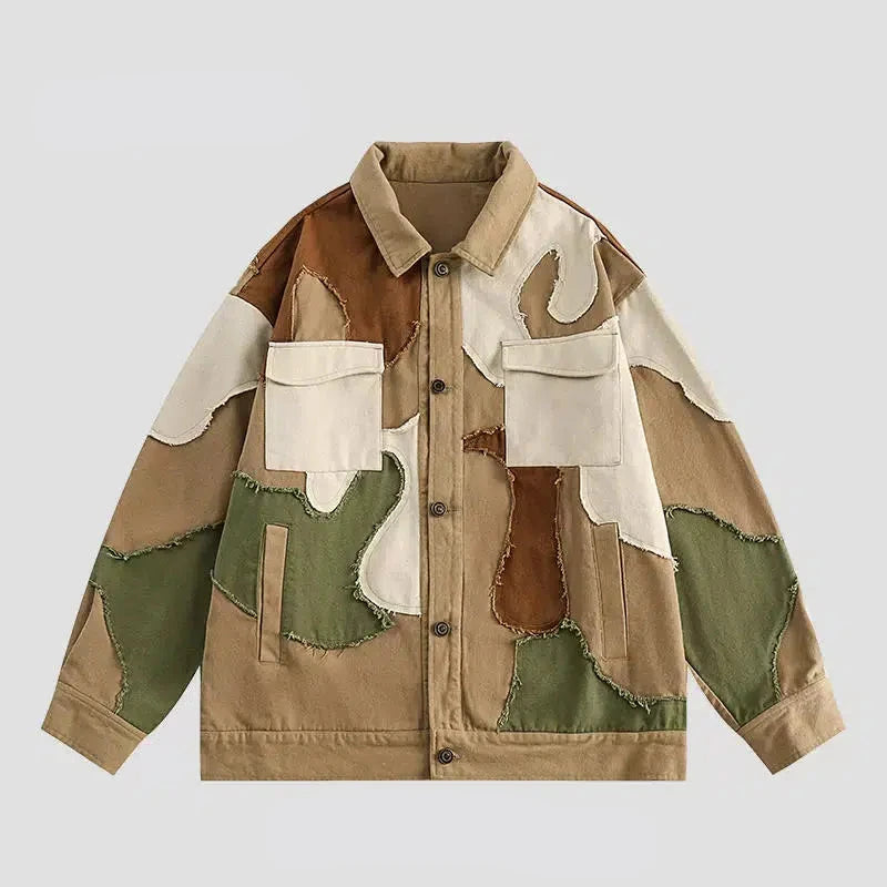 New Season Series Camouflage Denim Jacket