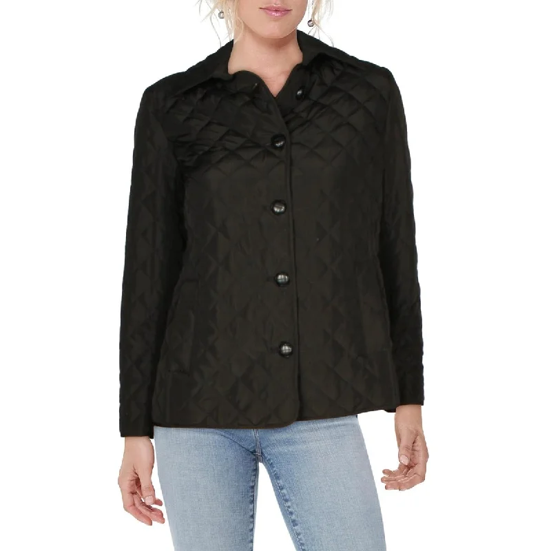 Avant-garde Design Womens Button Long Sleeves Quilted Coat