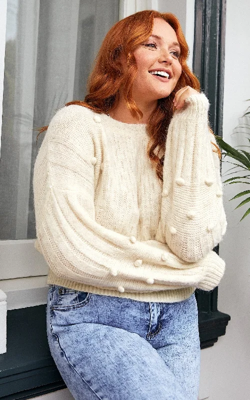 Effortless Elegance Lychee Knit - Cream