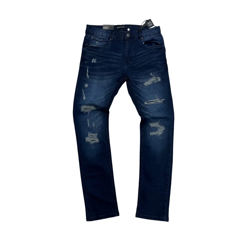 Cozy Outfit Mischief skinny Rip and repair Denim Ink 50106 J