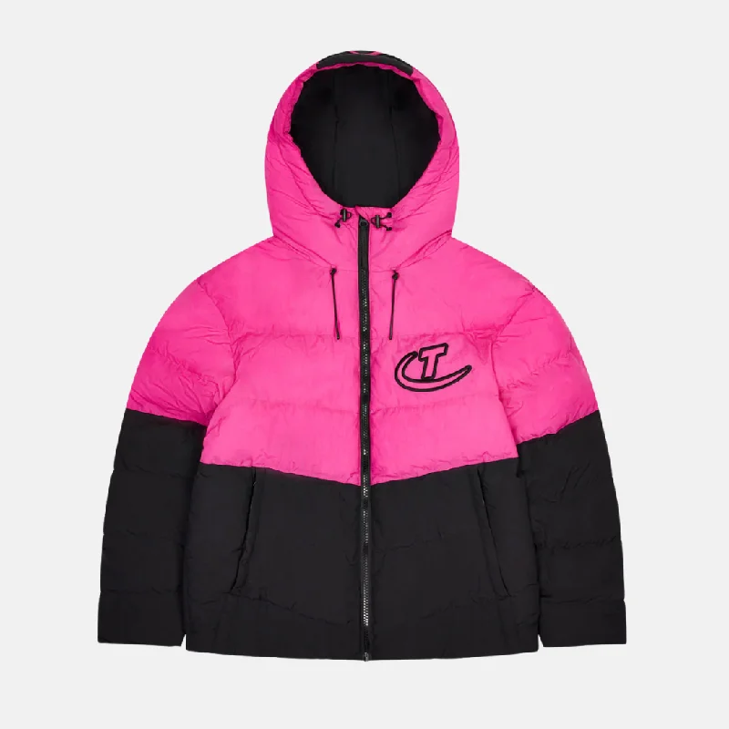 Lazy Home Trapstar Hyperdrive Hooded Puffer - Black/Pink