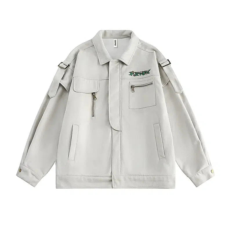 Fashion Style Utility Multiple Pockets Cargo Jacket