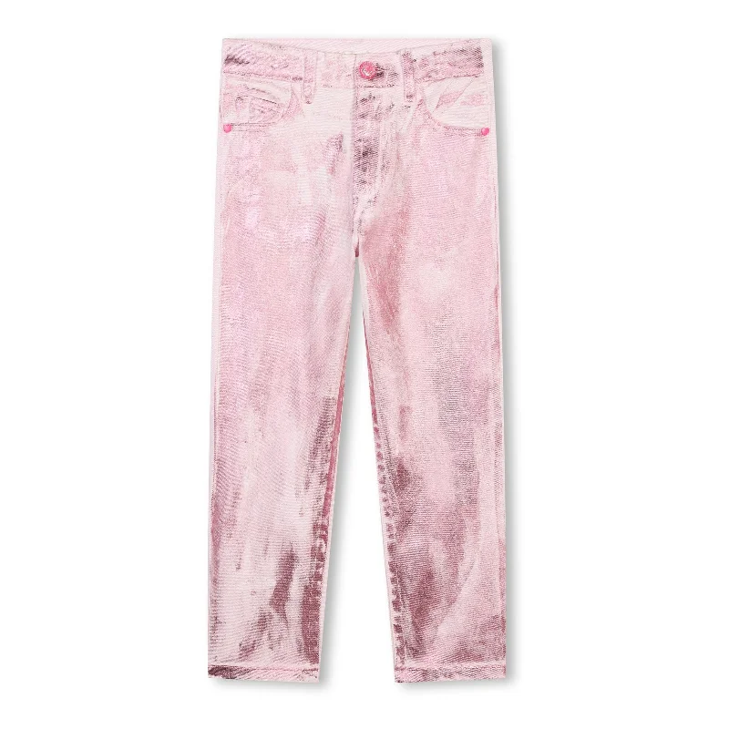 Simple Comfort Pink Stretch Cotton Jeans