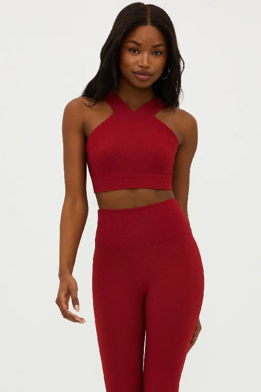 Effortless Style Adia Top Rio Red Waffle
