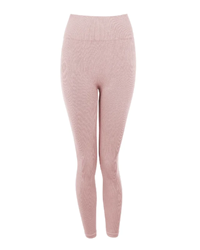 Fashionable Inner Wear AWAKEN Ribbed Leggings | Blush