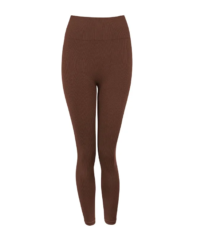 Soft Looks AWAKEN Ribbed Leggings | Maroon