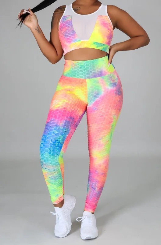 Elegant Style Color Explosion Legging Set
