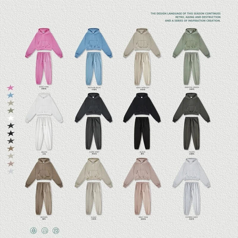 Everyday Style cropped hoodie and joggers for women