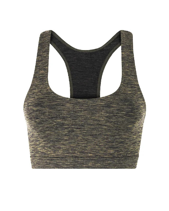 Classic Retro ELATED Bra Top | Olive Marl
