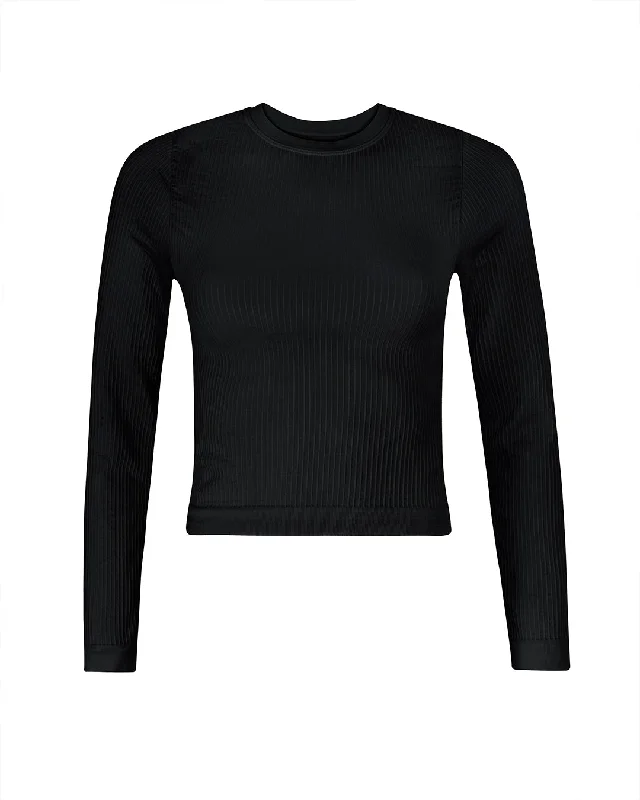 Exclusive Customization EQUILIBRIUM Wide Ribbed Top | Black
