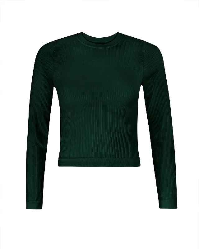Advanced Design EQUILIBRIUM Wide Ribbed Top | Dark Green