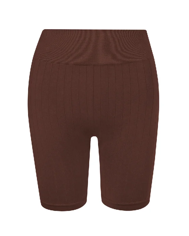 Urban Sense FLUID Flat Ribbed Shorts | Maroon
