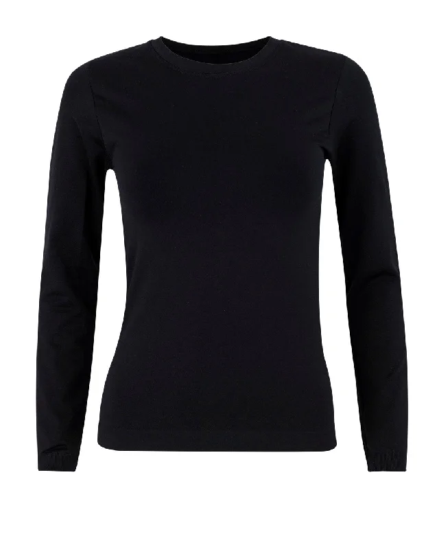 Versatile Style GRACIOUS Long Sleeved Top | Black