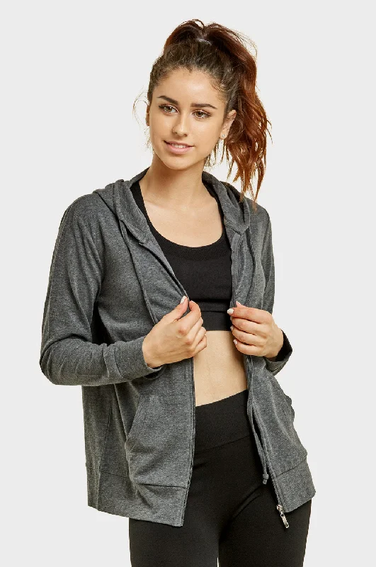 Exquisite Fabrics SOFRA LADIES SINGLE JERSEY ZIP-UP HOODIE JACKET (HDC7000A/XA_CHC/GR) Exquisite Fabrics SOFRA LADIES SINGLE JERSEY ZIP-UP HOODIE JACKET (HDC7000A/XA_CHC/GR)