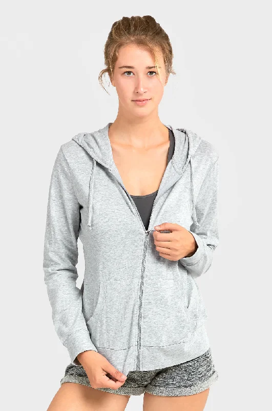 Exclusive Customization SOFRA LADIES SINGLE JERSEY ZIP-UP HOODIE JACKET (HDC7000A/XA_H.GRY) Exclusive Customization SOFRA LADIES SINGLE JERSEY ZIP-UP HOODIE JACKET (HDC7000A/XA_H.GRY)