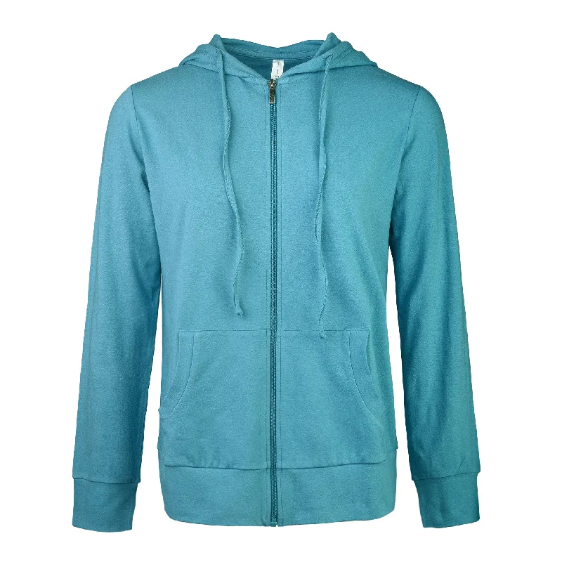 Versatile Items SOFRA LADIES SINGLE JERSEY ZIP-UP HOODIE JACKET (HDC7000A/XA_ST. BLUE)