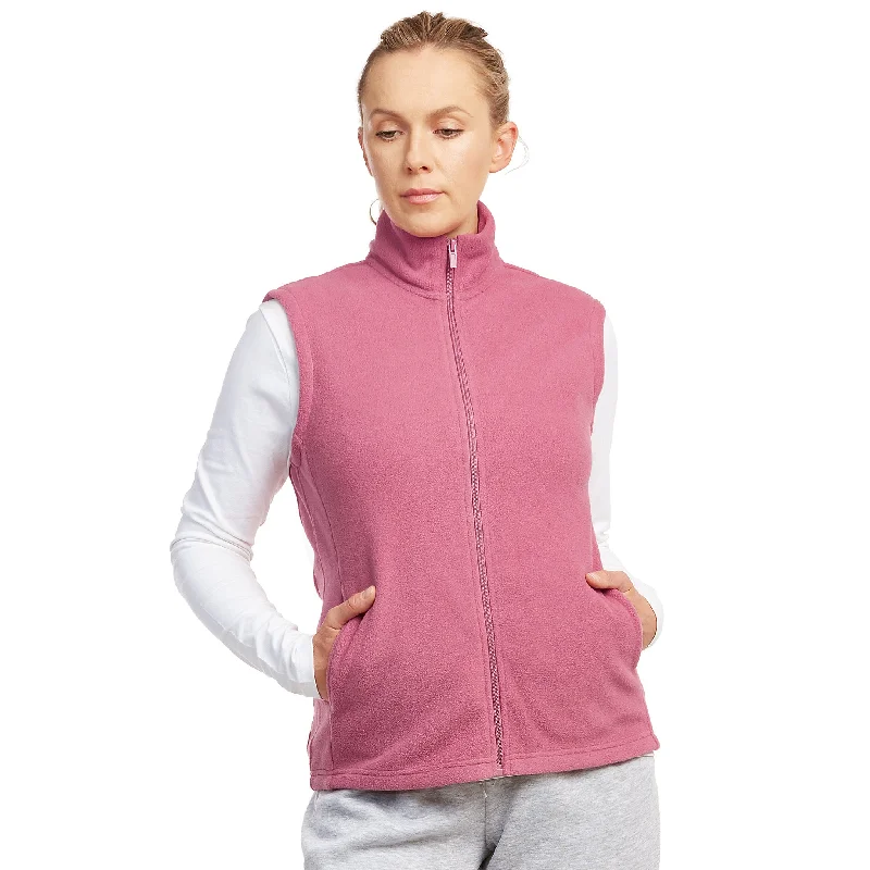 Classic Choice SOFRA LADIES POLAR FLEECE VEST (LPF100_D.ROSE)