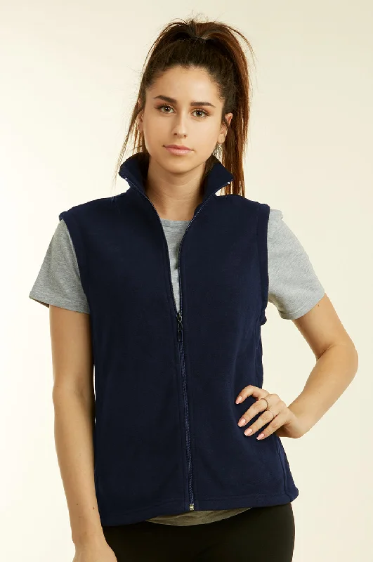 Soft Fashion SOFRA LADIES POLAR FLEECE VEST (LPF100_NVY)