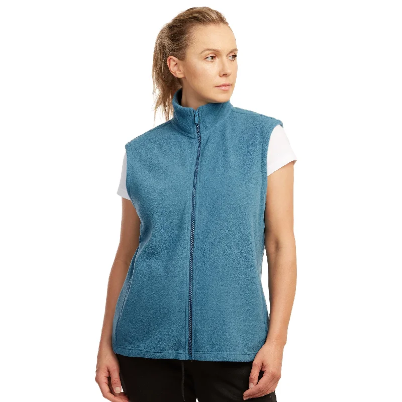 Casual Elegance SOFRA LADIES POLAR FLEECE VEST (LPF100_ST.BLUE)