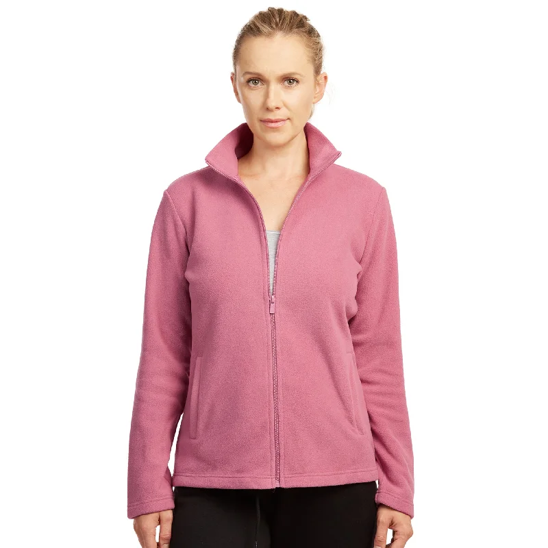 Street Cool SOFRA LADIES POLAR FLEECE JACKET (LPF200_D.ROSE)