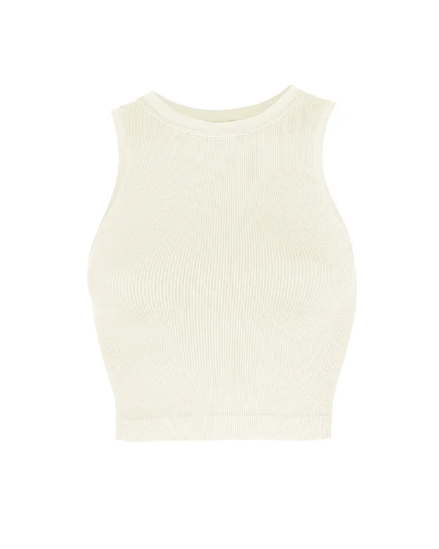 Exquisite Details LUMINOUS Ribbed Vest | Cream