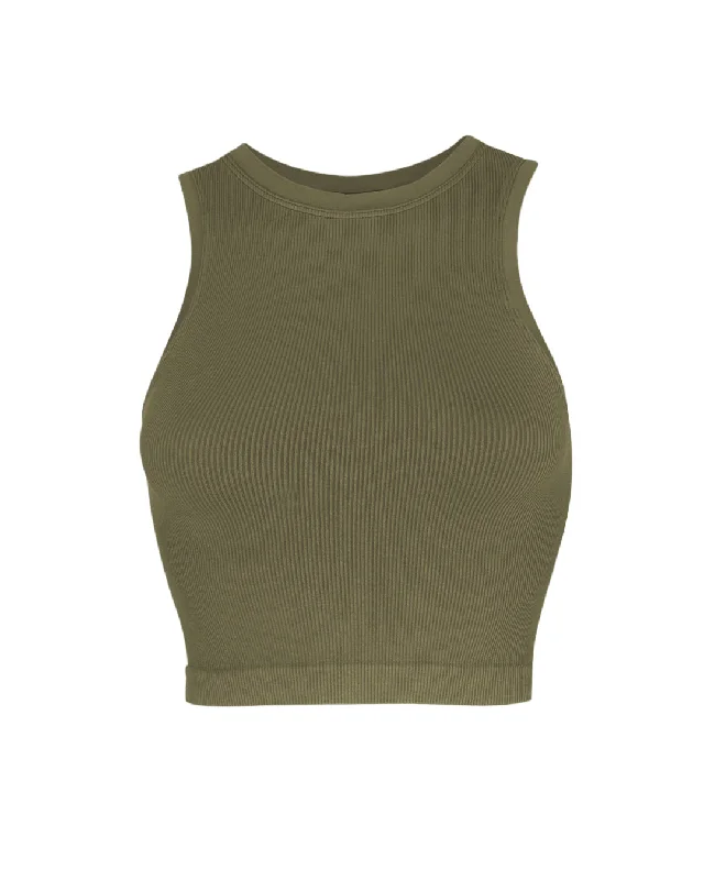 Youthful LUMINOUS Ribbed Vest | Olive