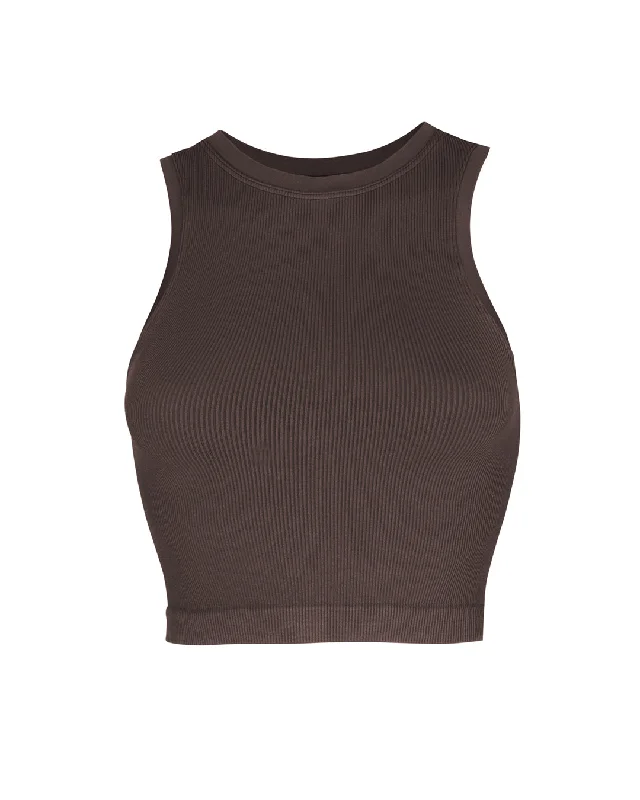 Everyday Comfort LUMINOUS Ribbed Vest | Chocolate Brown