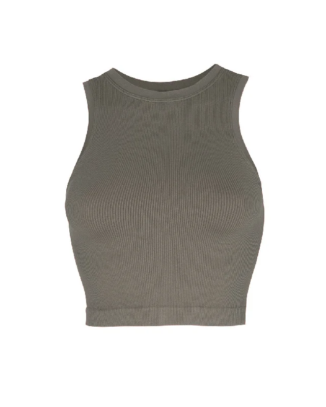 Warm Chic LUMINOUS Ribbed Vest  | Muddy Grey