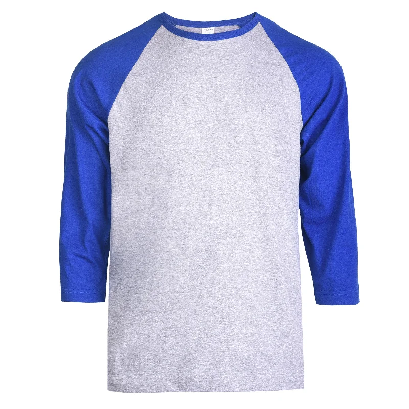 Daily Comfort TOP PRO MEN'S 3/4 SLEEVE BASEBALL TEE (MBT001_RB/H.GR)