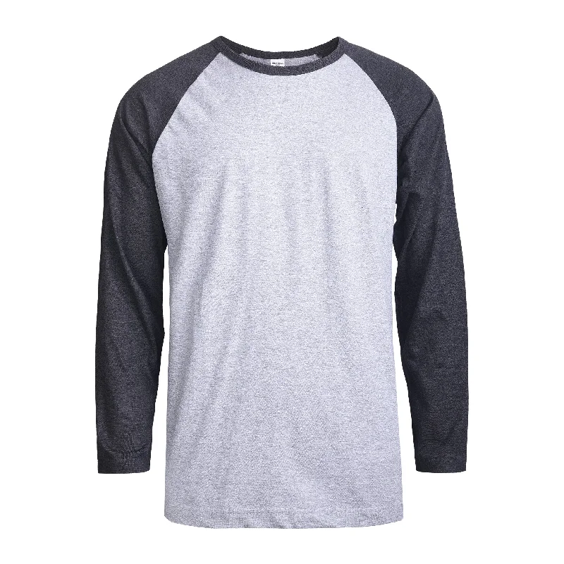 Everyday Outfits TOP PRO MEN'S LONG SLEEVE BASEBALL TEE (MBT002_C.GR/H.GR)