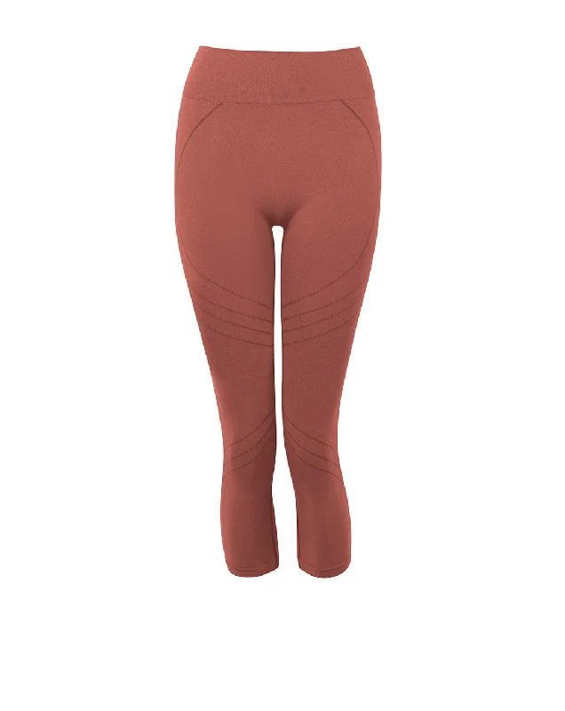 Fresh And Elegant MOTION 3/4 Leggings | Rusty Pink