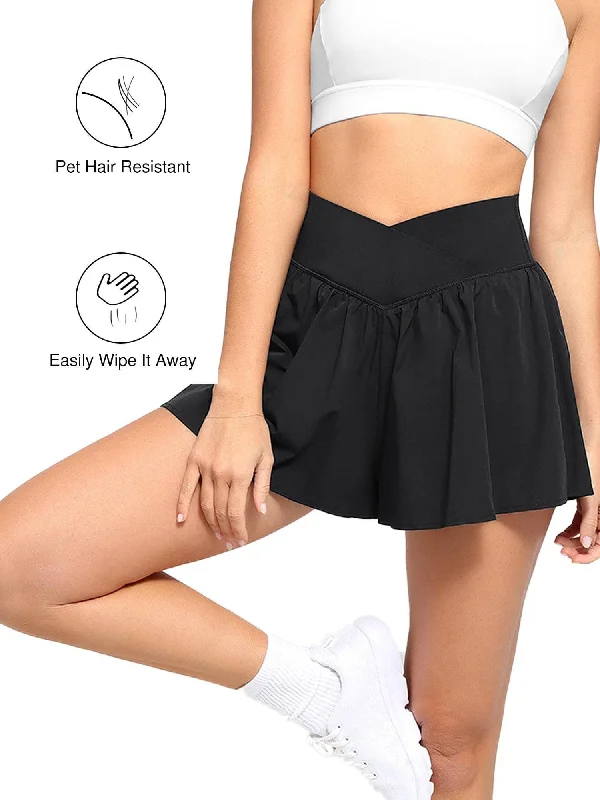 Autumn Selection Shapewear Pet Hair Resistant Workout Shorts