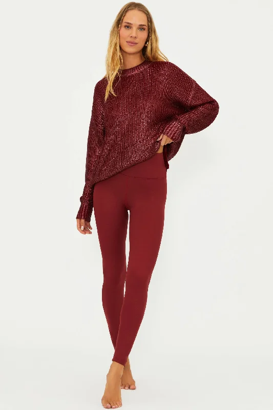 Minimal Style Piper Legging Merlot Shimmer