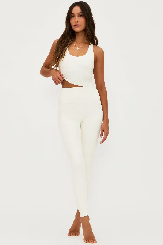 Relaxed And Casual Piper Legging Snow Cloud Waffle