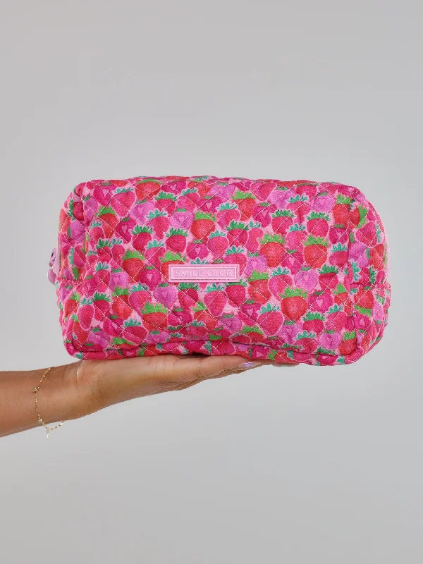 Cozy Fit Wear QUILTED POUCH - STRAWBERRY KISS
