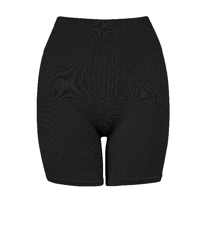 Fresh And Natural RIBBED COMPOSED Shorts | Black