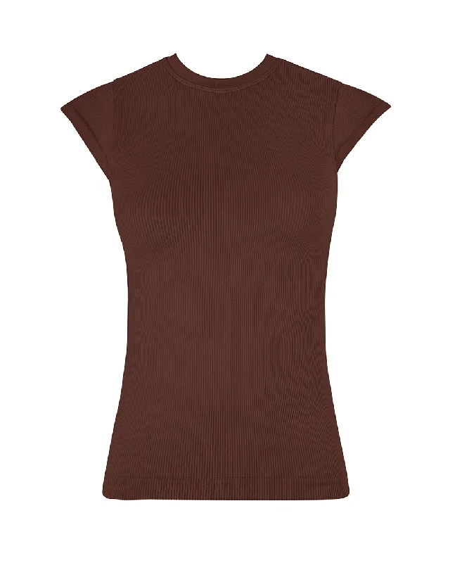 Simple Design ROUSE Ribbed Top | Maroon